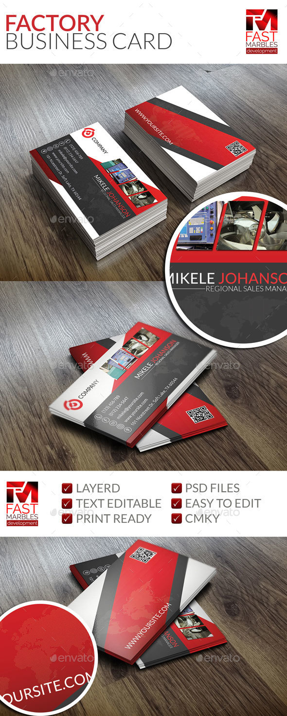 Factory Business Card, Print Templates | GraphicRiver