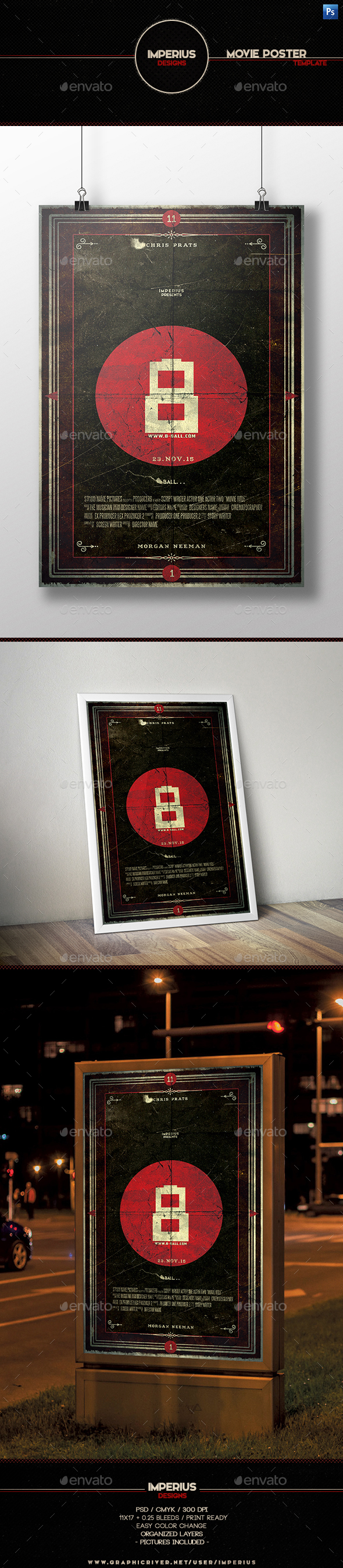 8 Ball Movie Poster, Print Templates | GraphicRiver