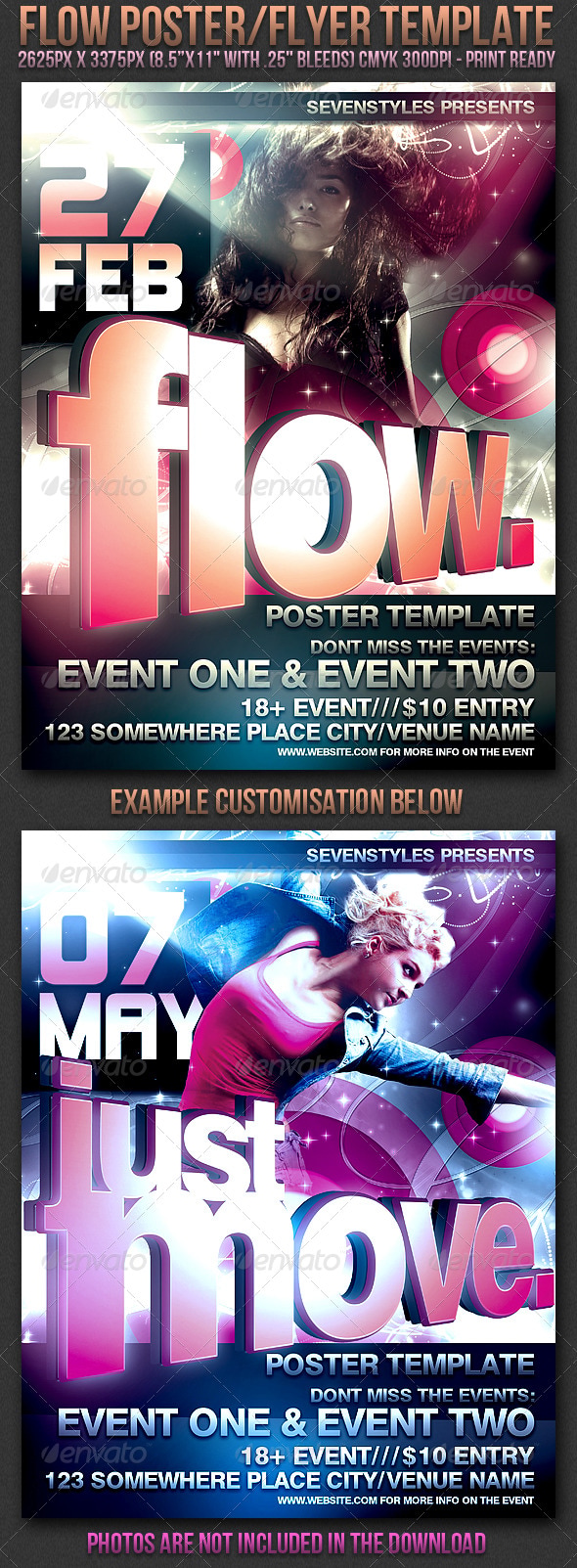 Flow Poster/Flyer Template, Print Templates | GraphicRiver