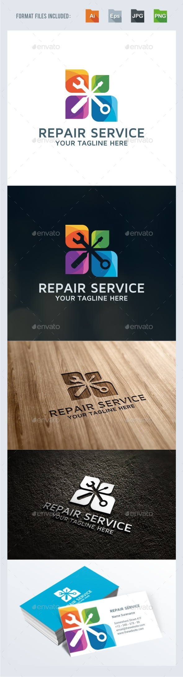 Repair Services Logo Template, Logo Templates | GraphicRiver