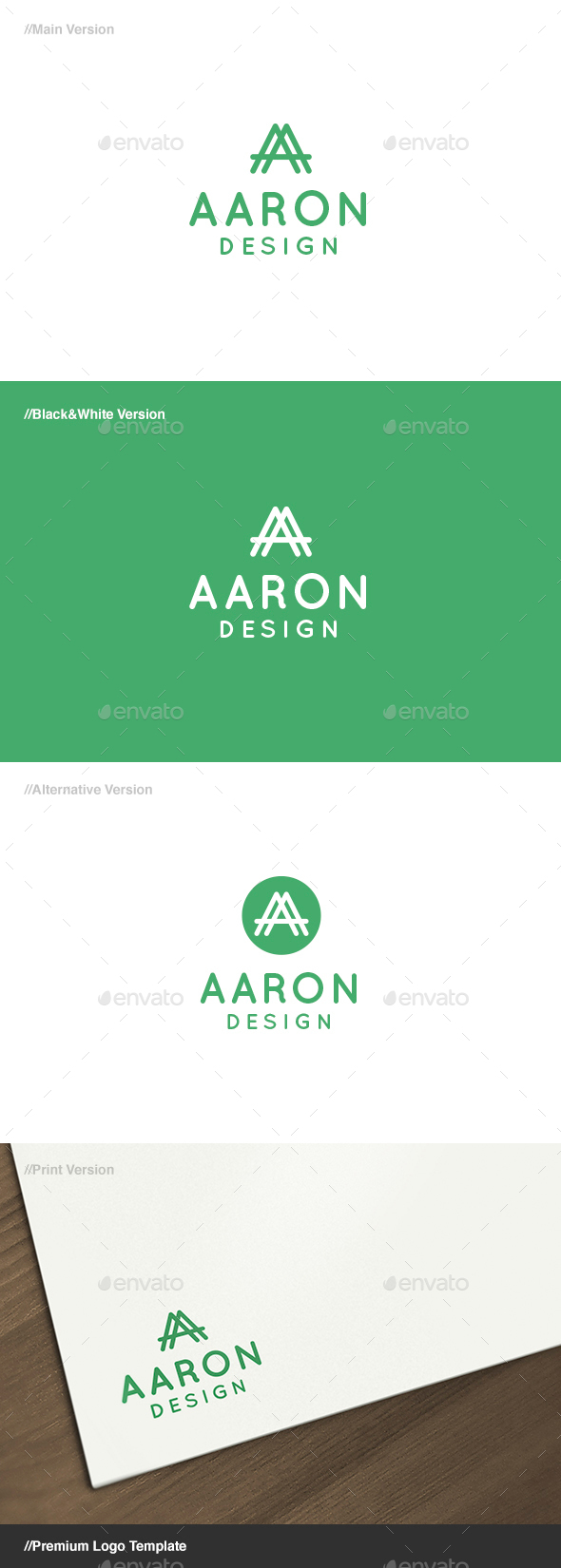 Aaron Letter A Logo, Logo Templates | GraphicRiver