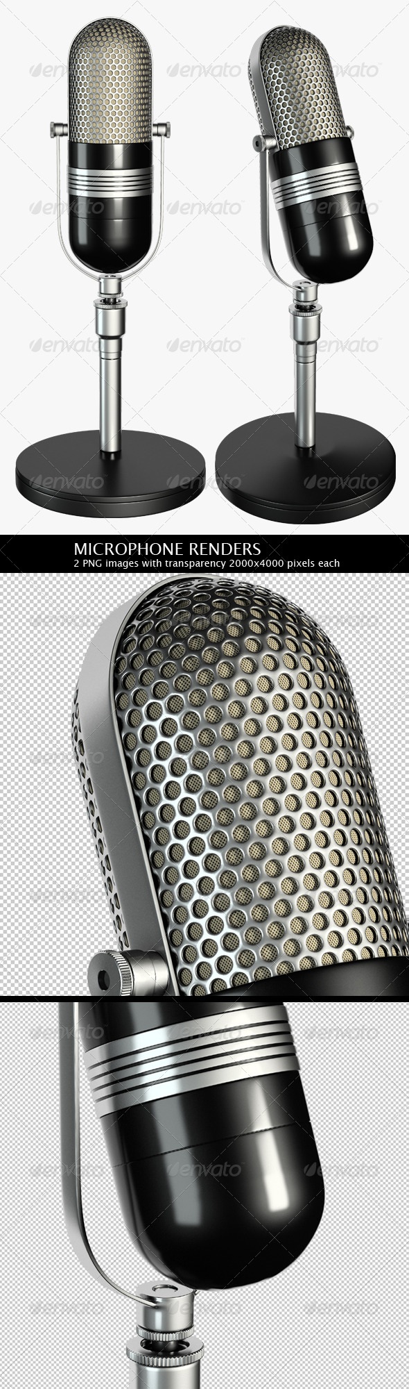 2 Microphone Renders, Graphics | GraphicRiver