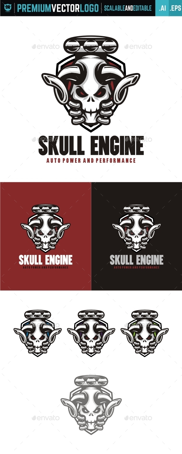 Skull Engine, Logo Templates | GraphicRiver