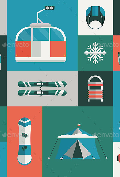 Winter Gear Icon Set, Vectors | GraphicRiver