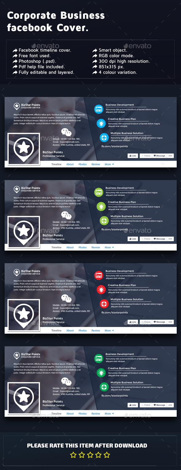 Corporate Business Facebook Cover, Web Elements | GraphicRiver