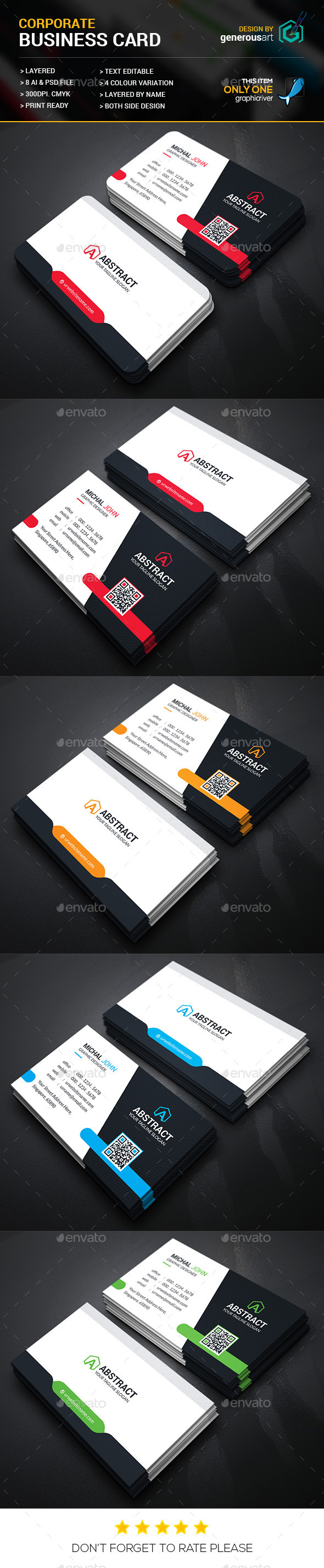 Smart Corporate Business Card, Print Templates | GraphicRiver