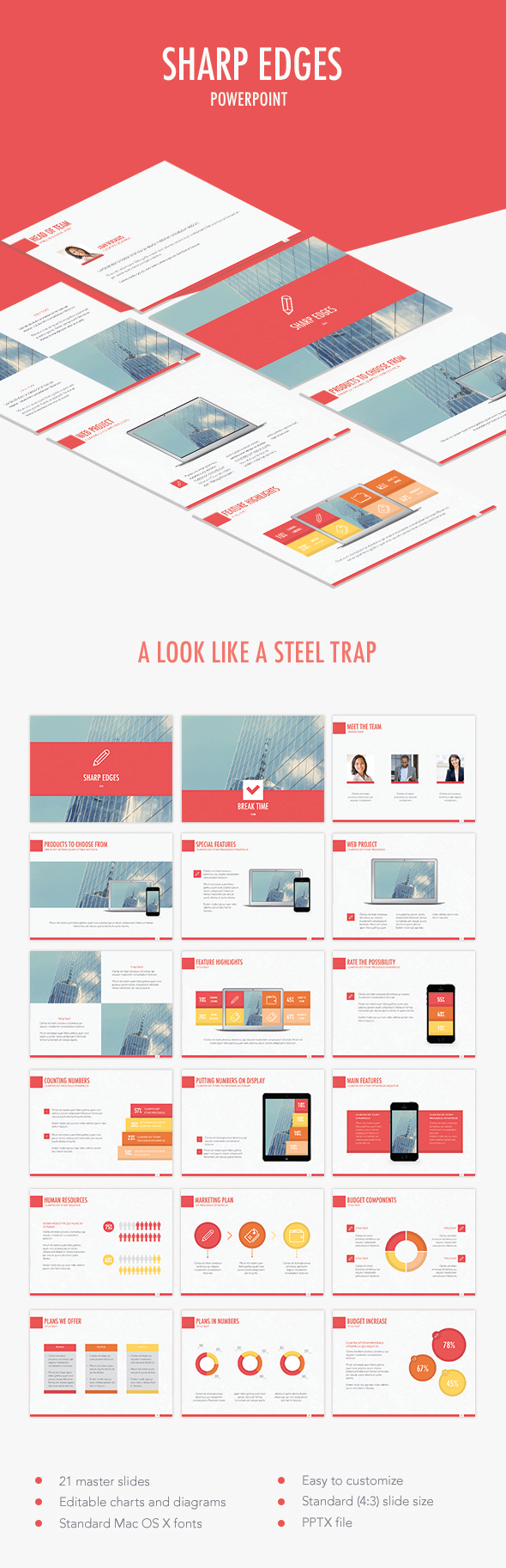 Sharp Edges PowerPoint Template, Presentation Templates | GraphicRiver