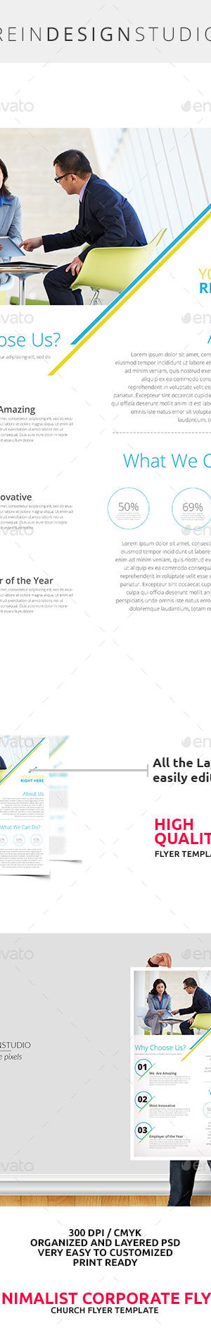 Minimalist Corporate Flyer, Print Templates | GraphicRiver