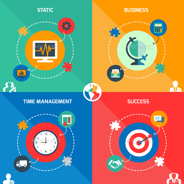 Flat Design Concept for Business Development, Vectors | GraphicRiver