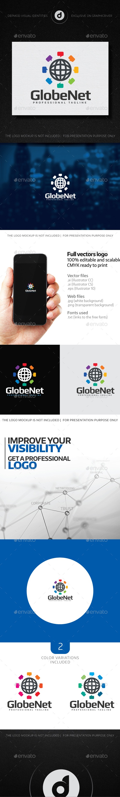 GlobeNet Logo, Logo Templates | GraphicRiver