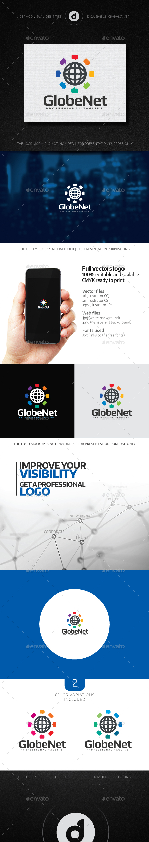 GlobeNet Logo, Logo Templates | GraphicRiver