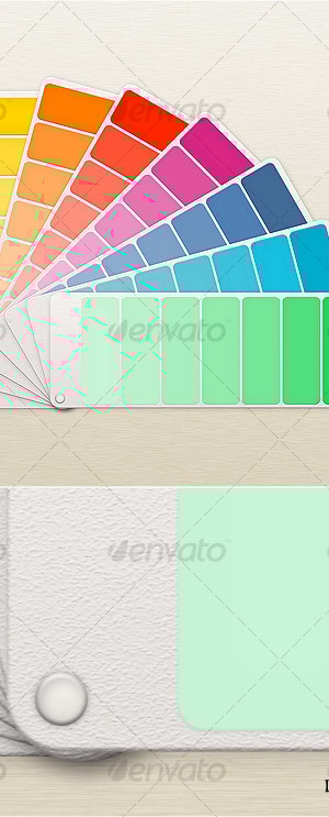 Fan Color Chart Mock-Up, Graphics | GraphicRiver