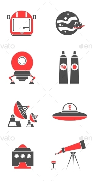 Space Icons Set, Vectors | GraphicRiver