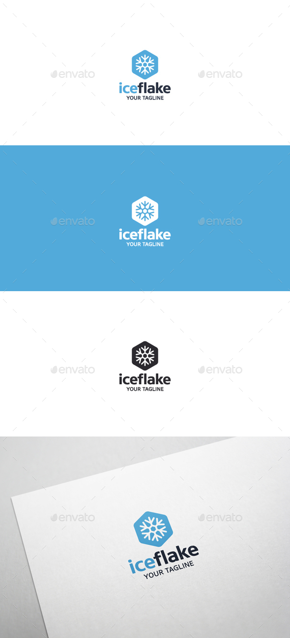 Ice Flake - Logo Template, Logo Templates | GraphicRiver