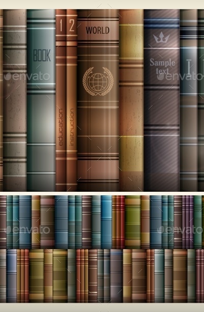 Book Stack Background, Vectors | GraphicRiver