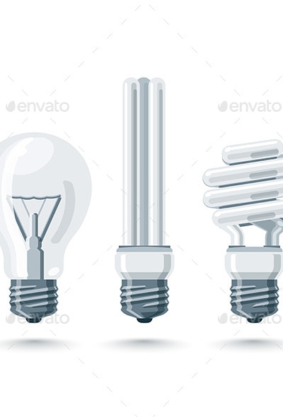 Isolated Vector Light Bulbs, Vectors | GraphicRiver