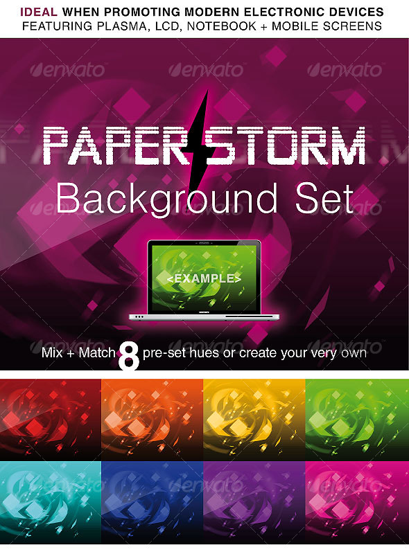 PAPER STORM: ABSTRACT BACKGROUND PACK, Graphics | GraphicRiver