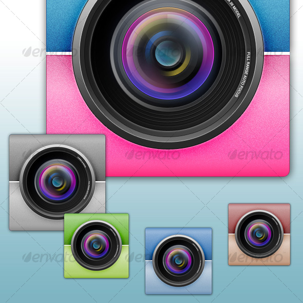 Camera Lens Icon, Icons | GraphicRiver