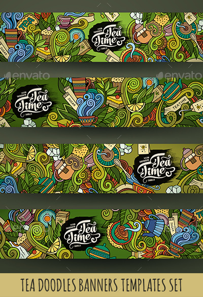 Tea Banners Design Templates, Vectors | GraphicRiver