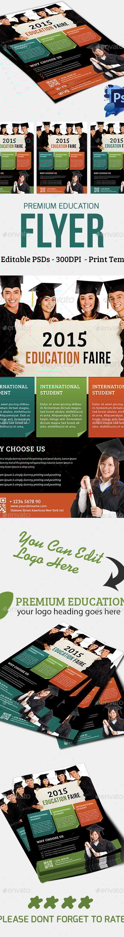 Premium Education Flyer, Print Templates | GraphicRiver