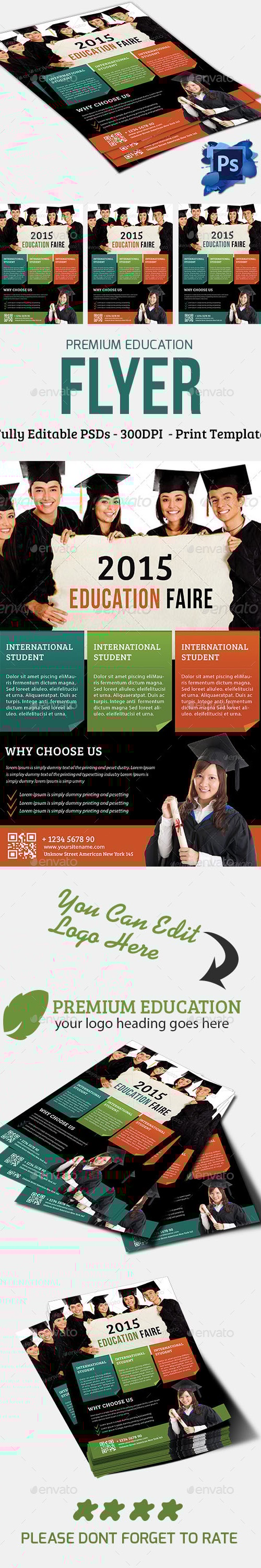 Premium Education Flyer, Print Templates | GraphicRiver