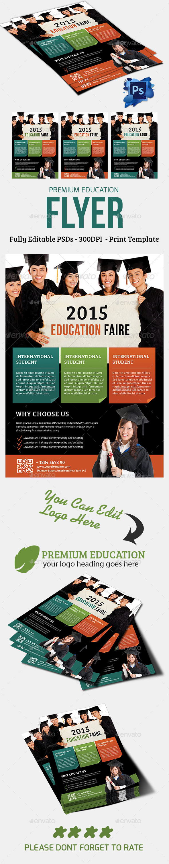 Premium Education Flyer, Print Templates | GraphicRiver