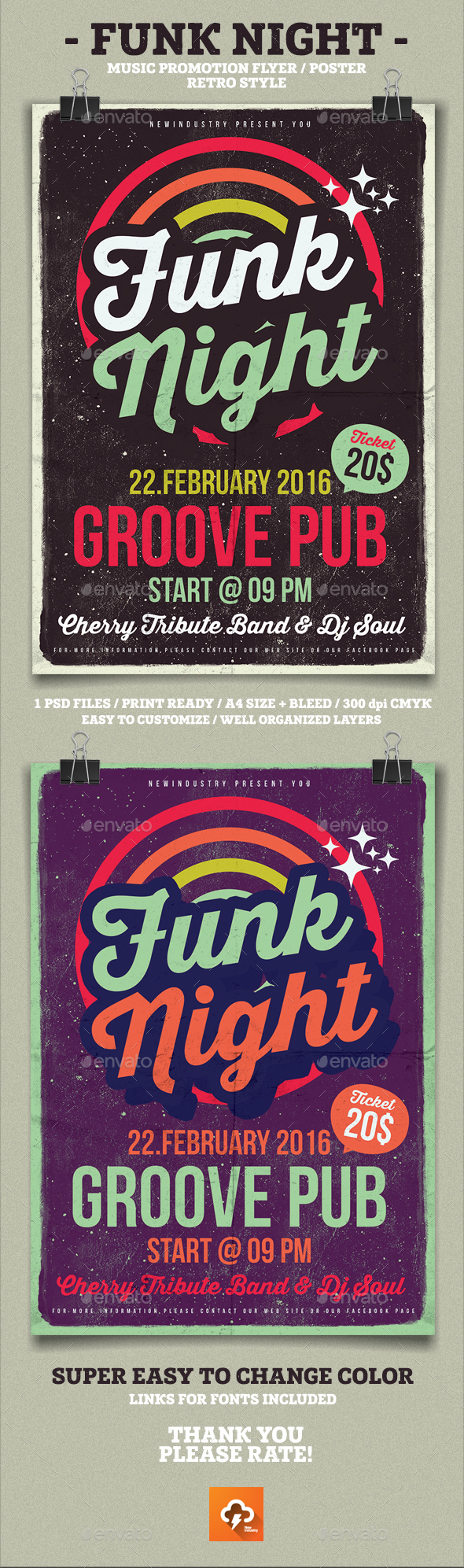Funk Poster Flyer, Print Templates | GraphicRiver