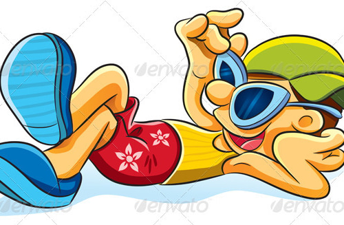 Relaxing Summer Boy, Vectors | GraphicRiver