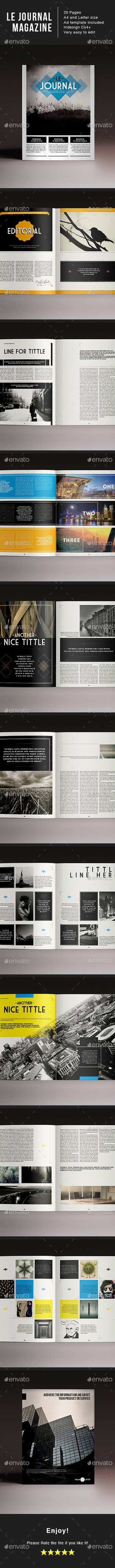 Le Journal Magazine Indesign Template, Print Templates | GraphicRiver