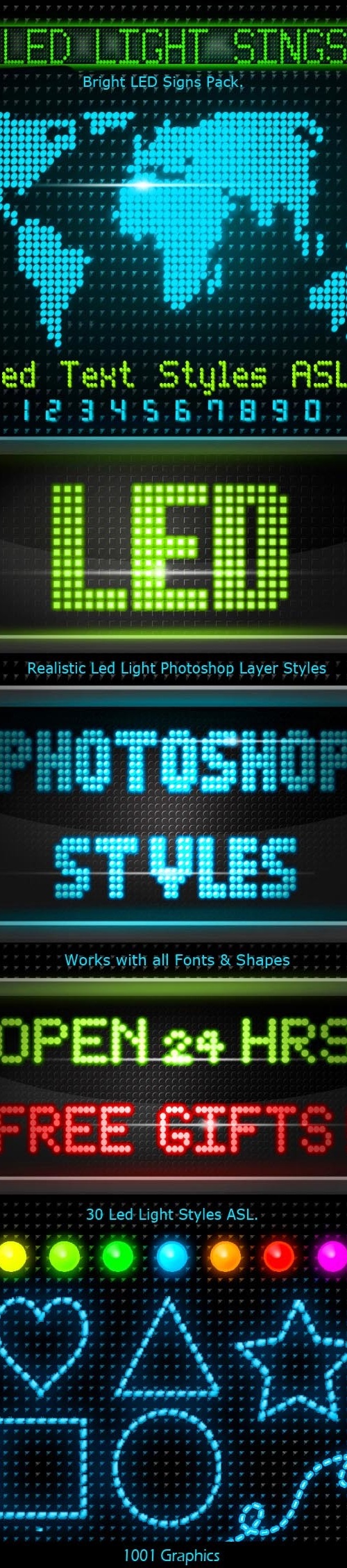 30 Realistic Led Signs Text Styles, Add-ons | GraphicRiver