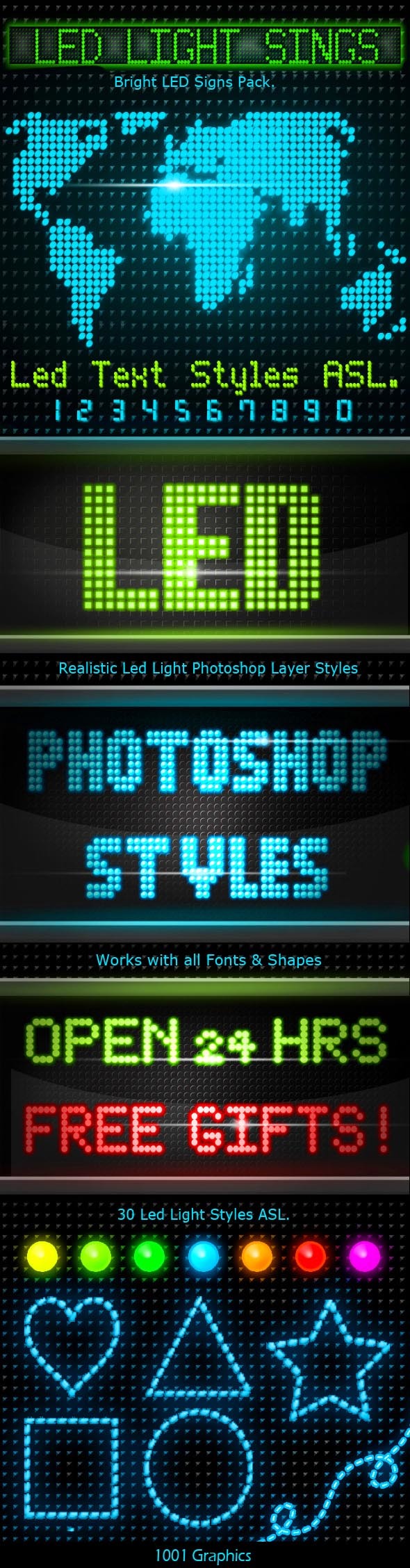 30 Realistic Led Signs Text Styles, Add-ons | GraphicRiver