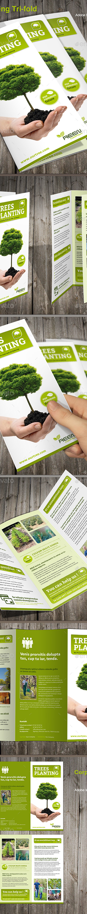 Tree Planting Tri-Fold Brochure, Print Templates | GraphicRiver