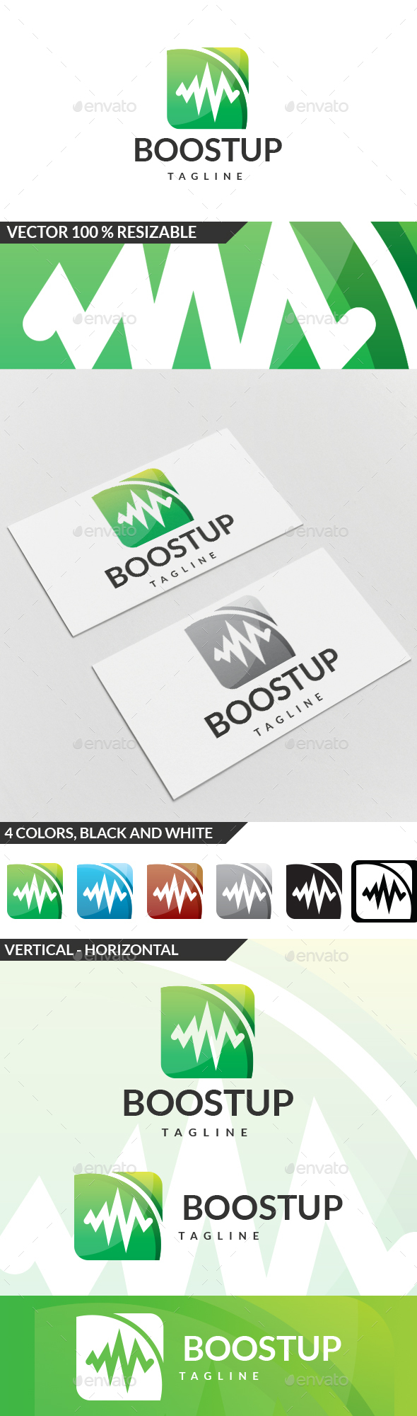 Boost Up Logo, Logo Templates | GraphicRiver