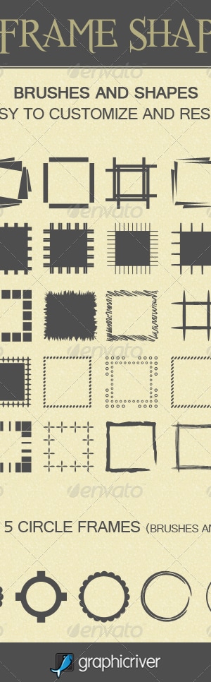 30 Frame Shapes, Add-ons | GraphicRiver