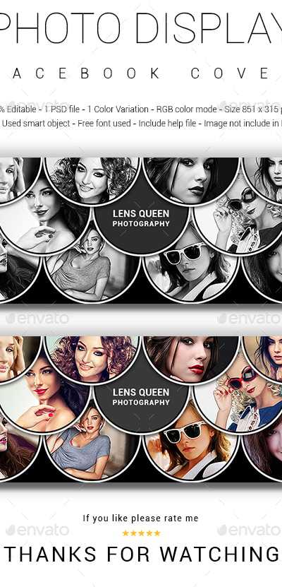 Photo Display Facebook Cover, Web Elements | GraphicRiver