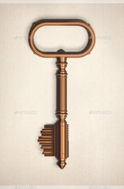 Retro Key, Vectors | GraphicRiver