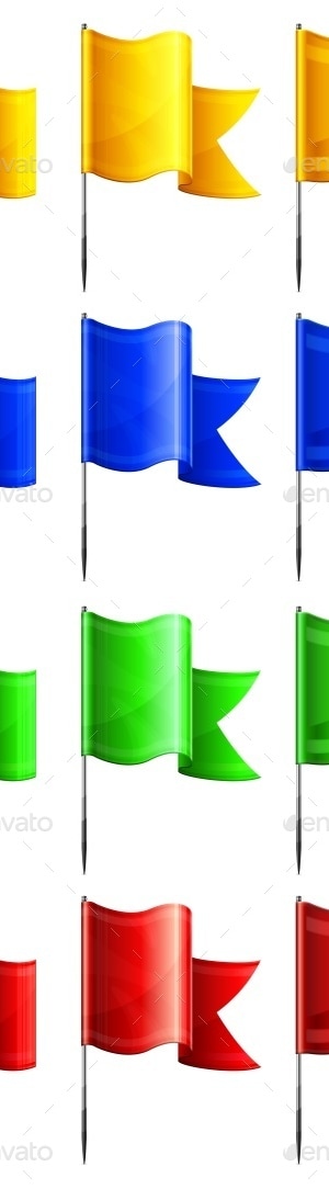 Rectangular Flags , Vectors | GraphicRiver