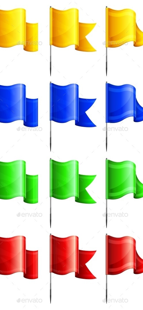 Rectangular Flags , Vectors | GraphicRiver
