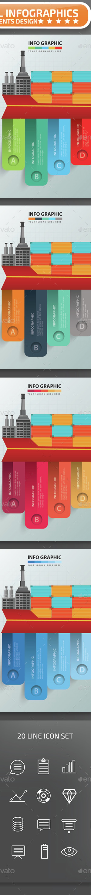 Container Ship Infographics Design, Infographics | GraphicRiver