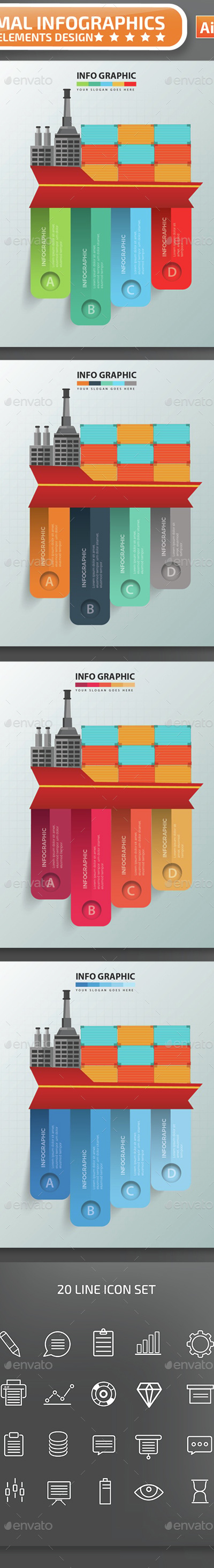 Container Ship Infographics Design, Infographics | GraphicRiver
