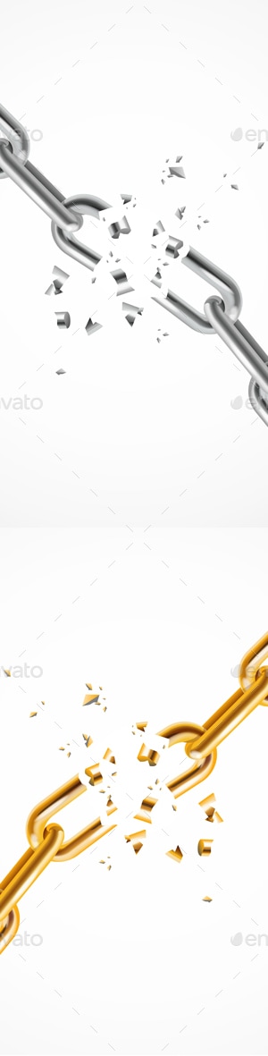 Chain Breaking. Vector, Vectors | GraphicRiver
