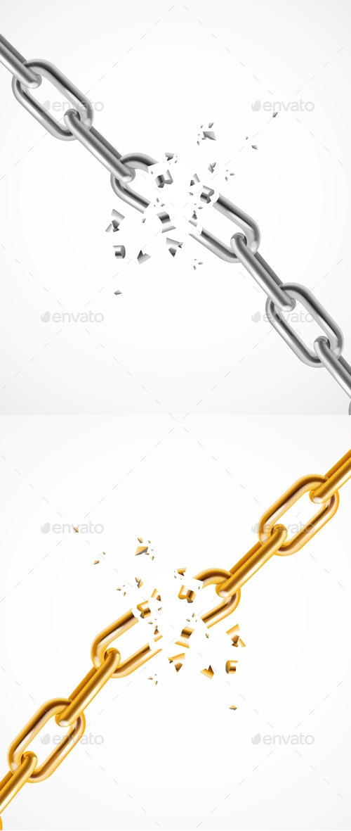 Chain Breaking. Vector, Vectors | GraphicRiver