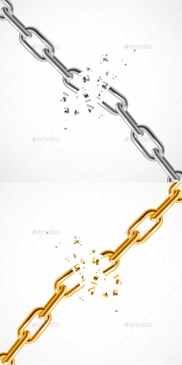 Chain Breaking. Vector, Vectors | GraphicRiver