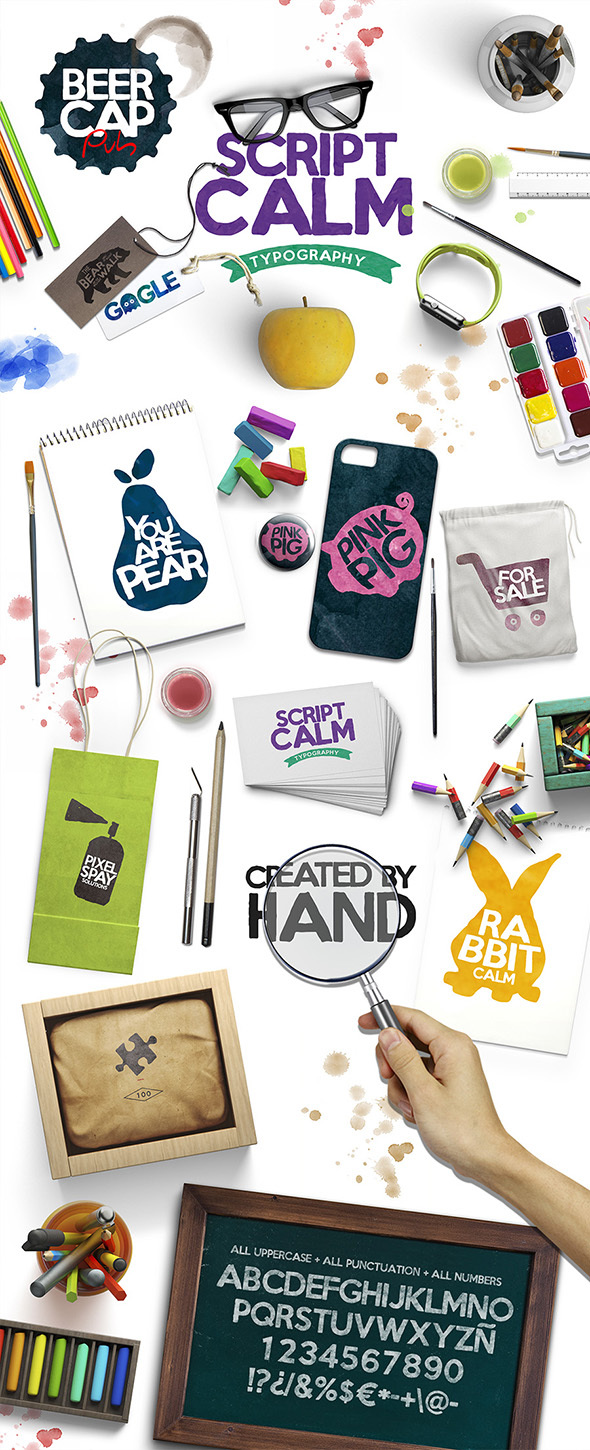 Script Calm Typeface, Fonts | GraphicRiver