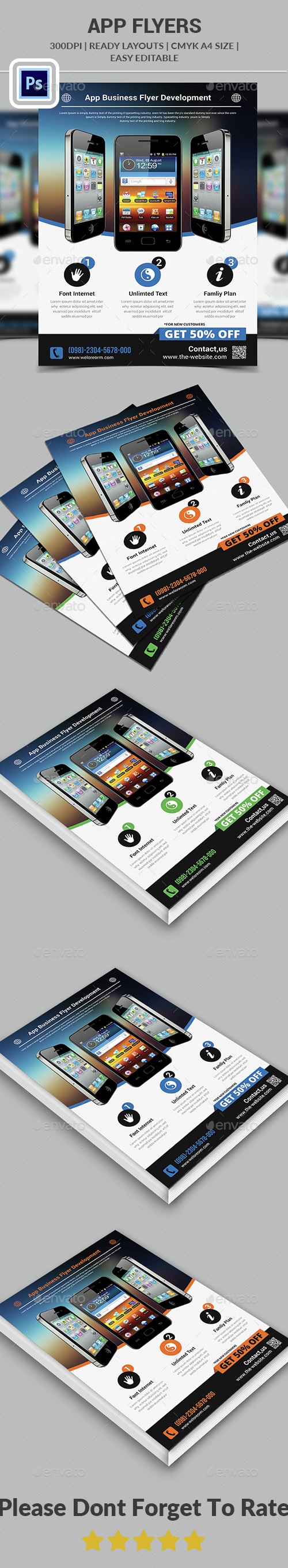 App Flyers , Print Templates | GraphicRiver