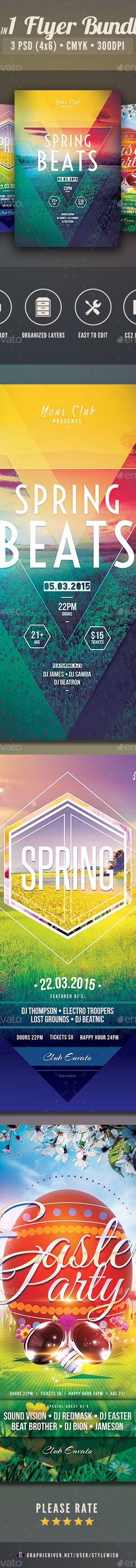 Spring Flyer Bundle, Print Templates | GraphicRiver