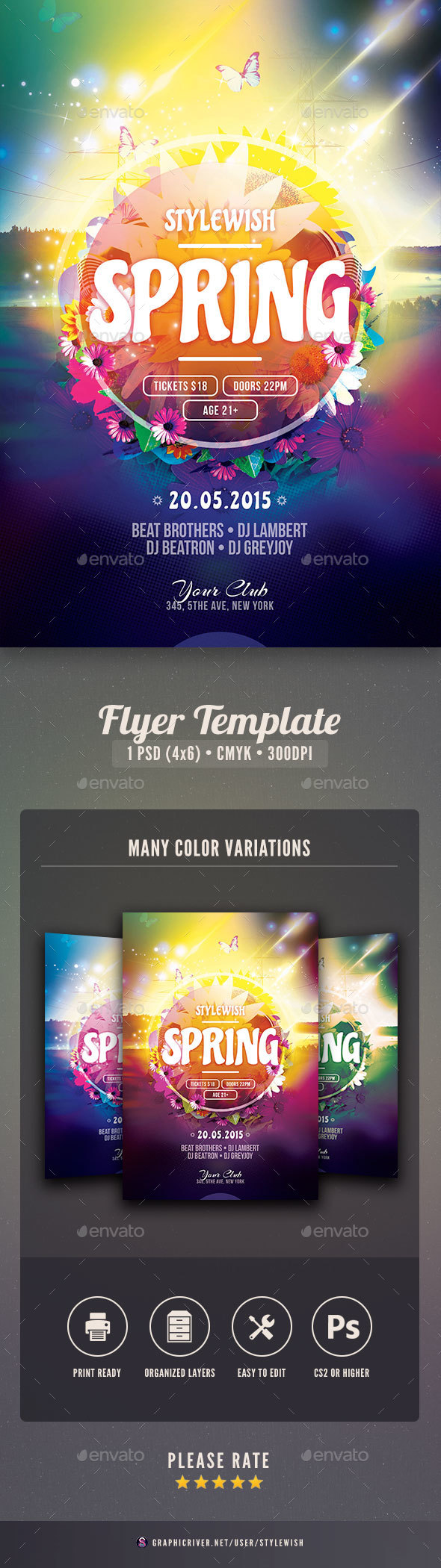 Spring Flyer Template, Print Templates | GraphicRiver