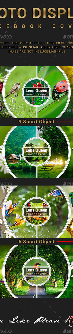 Photo Display Facebook Cover, Web Elements | GraphicRiver