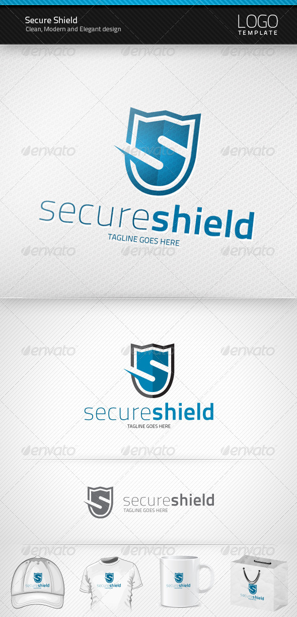 Secure Shield Logo, Logo Templates | GraphicRiver