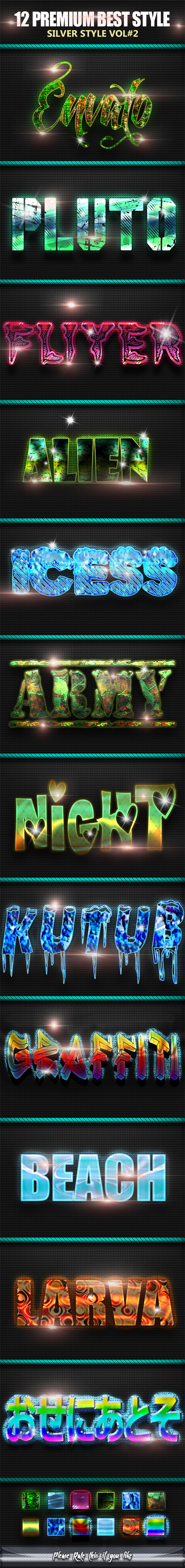 12 Premium Text Photoshop Styles vol 2, Add-ons | GraphicRiver